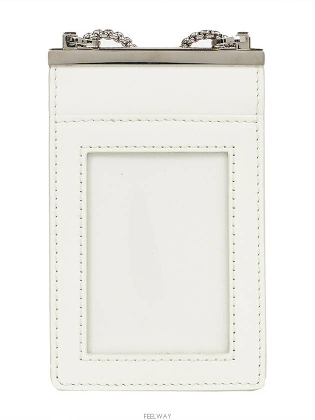 Brushed Leather Shoulder Strap Card Holder White 74472 - PRADA - BALAAN 3