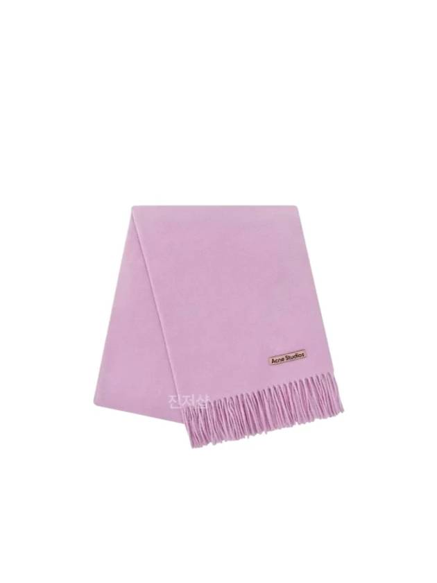 Logo Wool Fringe Muffler Candy Pink - ACNE STUDIOS - BALAAN 3