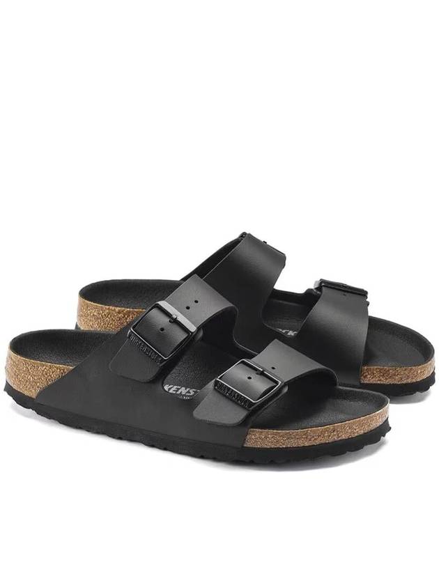 Arizona Double Buckle Slippers Black - BIRKENSTOCK - BALAAN 5