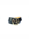 Men's Gold Rose Big Buckle Leather Belt MRAW20 1124A - MARTINE ROSE - BALAAN 3