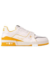 Women's LV Trainer Low Top Sneakers Yellow - LOUIS VUITTON - BALAAN 1