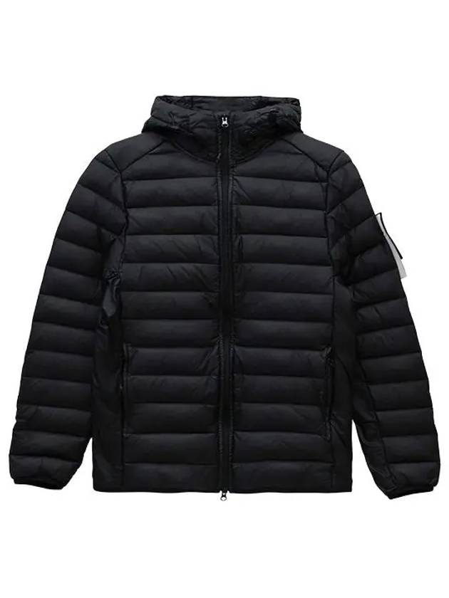 Loom Woven Chambers R-Nylon Down-TC Light Hoodie Down Jacket Black - STONE ISLAND - BALAAN 2