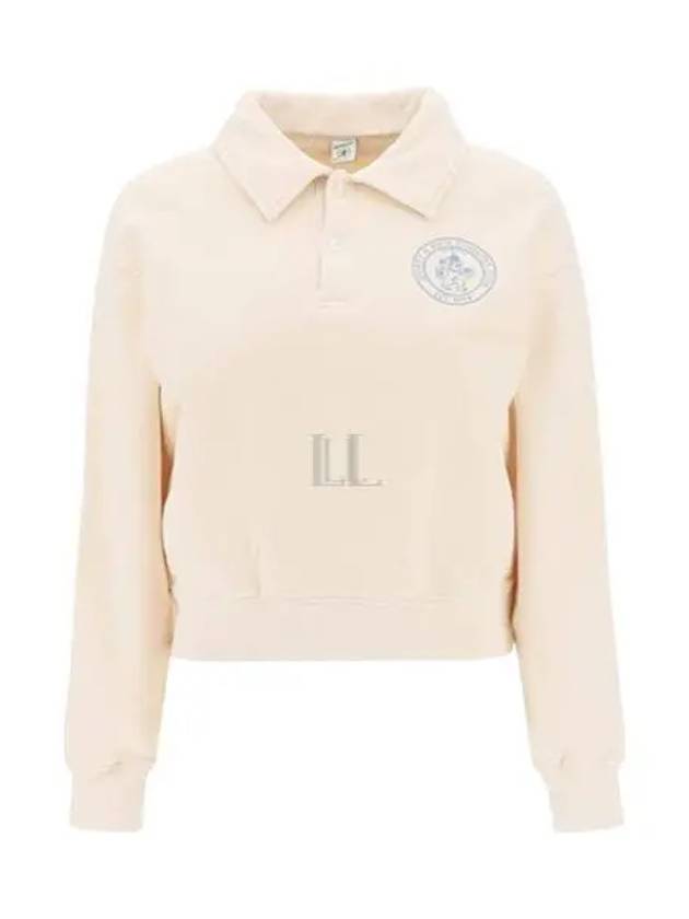 Lion Crest Cotton Polo Shirt Cream - SPORTY & RICH - BALAAN 2