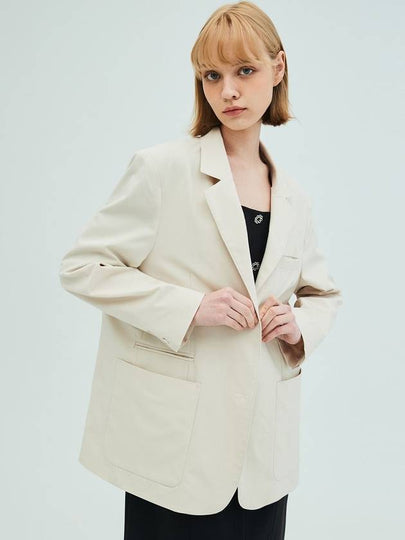 Cotton Oversized Jacket Cream - OPENING SUNSHINE - BALAAN 2