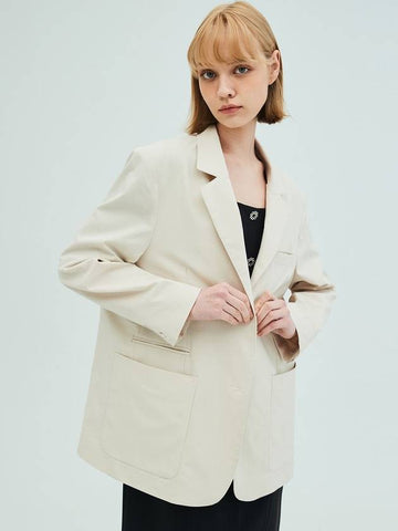 Cotton Oversized Jacket Cream - OPENING SUNSHINE - BALAAN 1