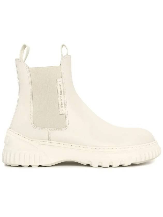 D Racer Calfskin Ankle Chelsea Boots White - DIOR - BALAAN 4