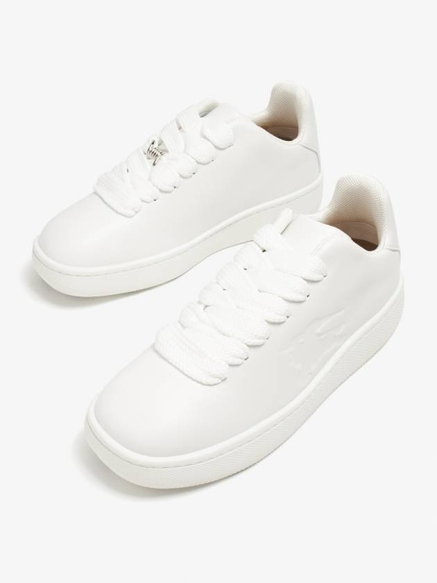 Leather Box Low-Top Sneakers White - BURBERRY - BALAAN 4