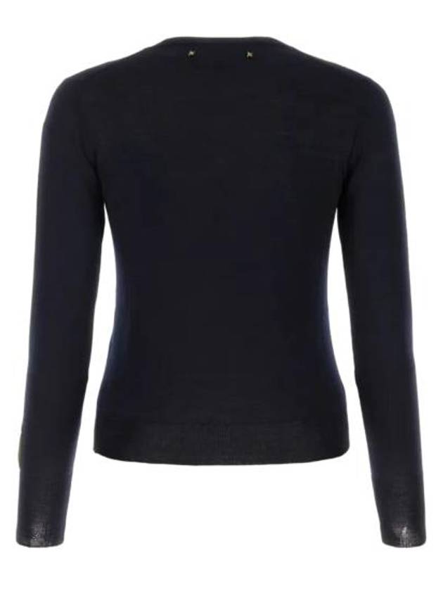 Round Neck Wool Knit Top Navy - GOLDEN GOOSE - BALAAN 3