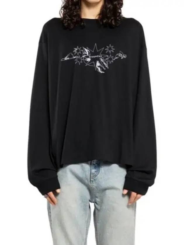 Tarot Print Boxy Fit Long Sleeve Shirt Black - GIVENCHY - BALAAN 2