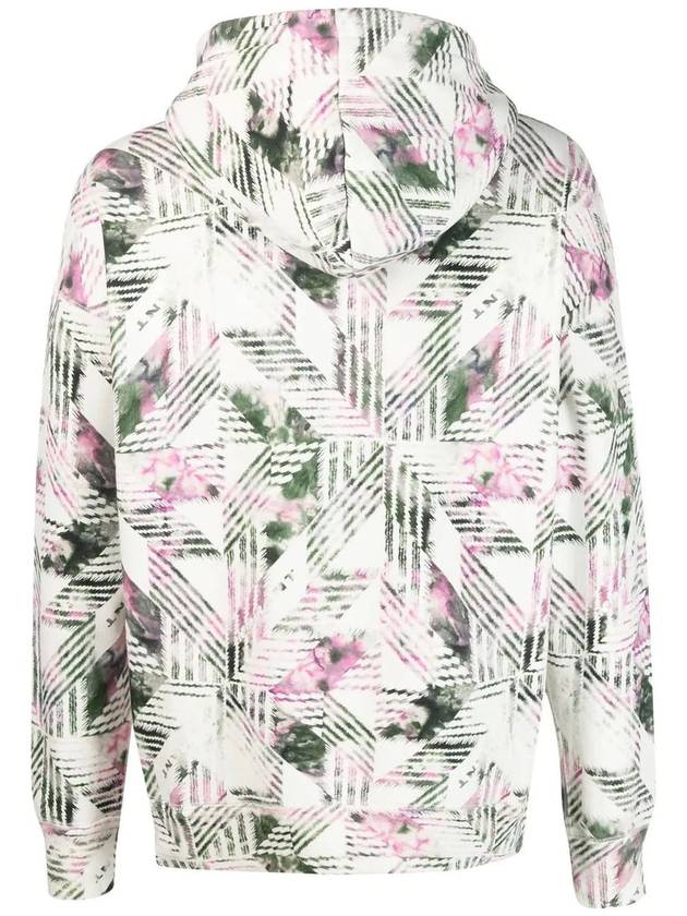 Malek Allover Graphic Cotton Hoodie White - ISABEL MARANT - BALAAN 3