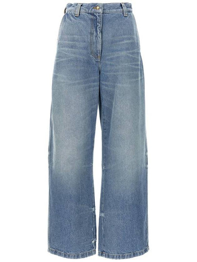 Denim Straight Pants PWYB027S24DEN0024040 Light Blue - PALM ANGELS - BALAAN 2