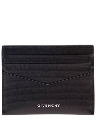 Logo Leather Card Wallet Black - GIVENCHY - BALAAN 2