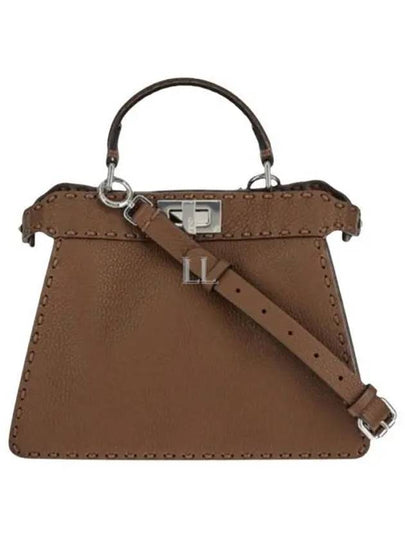 Peekaboo ISeeU Small Tote Bag Brown - FENDI - BALAAN 2