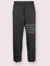 Donegal Tweed Low Rise 4 Bar Backstrap Straight Pants Grey - THOM BROWNE - BALAAN 3