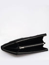 Intrecciato Zipper Around Long Wallet Black - BOTTEGA VENETA - BALAAN 4