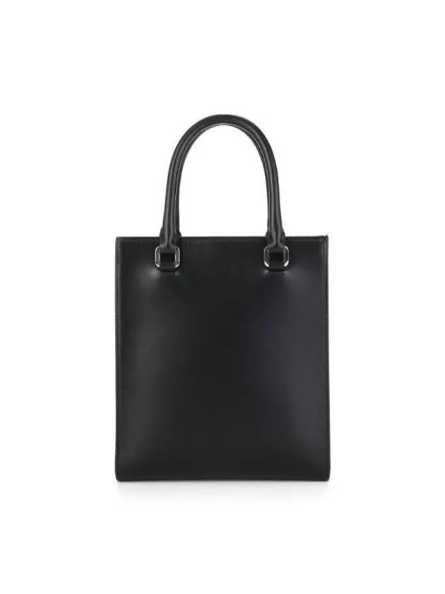 Embossed Triangle Logo Small Tote Bag Black - PRADA - BALAAN 6