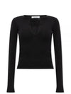 Urlo V-Neck Knit Top Black - MAX MARA - BALAAN 2