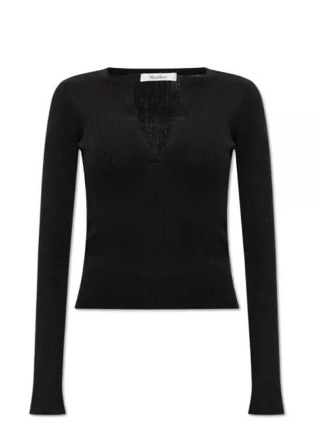 Urlo V-Neck Knit Top Black - MAX MARA - BALAAN 2