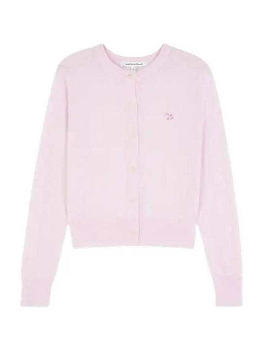 Baby Fox Patch Regular Cardigan Pale Pink - MAISON KITSUNE - BALAAN 1