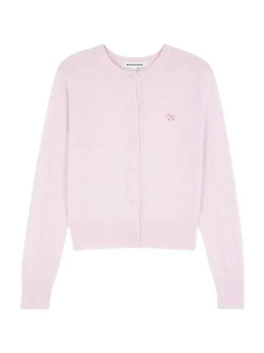 Baby Fox Patch Regular Cardigan Pale Pink - MAISON KITSUNE - BALAAN 1