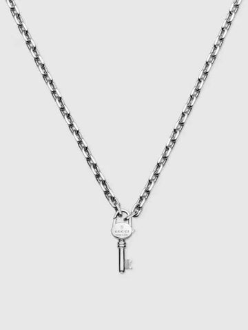 Trademark Chain Necklace Silver - GUCCI - BALAAN 1