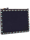 Rockstud Rolling ClutchLW2P0269VQ1 0NO Black - VALENTINO - BALAAN 2