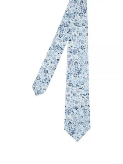 Pencil Floral Cotton Tie Blue - PAUL SMITH - BALAAN 2