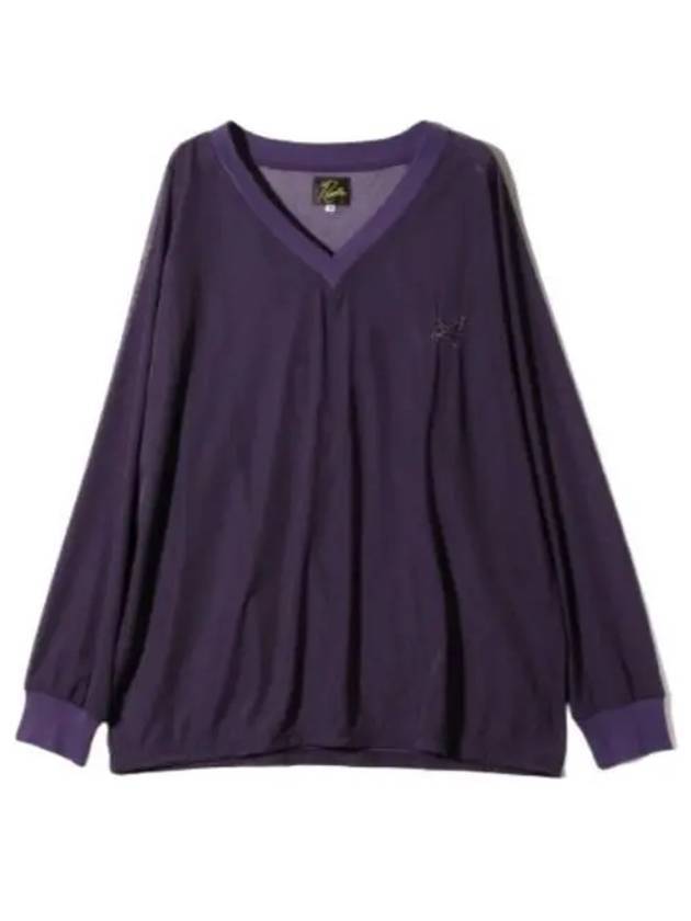 V neck long sleeve t shirt purple - NEEDLES - BALAAN 1