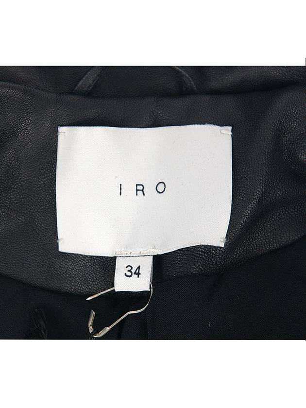 TARA AB012 BLA01 Biker leather jacket black - IRO - BALAAN 8