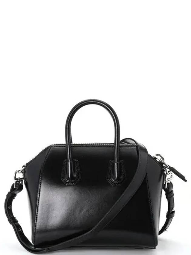 Antigona Shiny Calfskin Mini Tote Bag Black - GIVENCHY - BALAAN.
