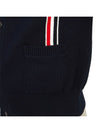 RWB Striped Intarsia Cotton Cardigan Navy - THOM BROWNE - BALAAN 9