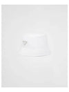 Re-Nylon Triangle Logo Bucket Hat White - PRADA - BALAAN 2