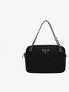 Nylon Quilted Tessuto Mini Shoulder Bag Black - PRADA - BALAAN 2