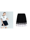 Golf Tennis Two-Tone Pleated Skirt Black - AVAVE - BALAAN 3