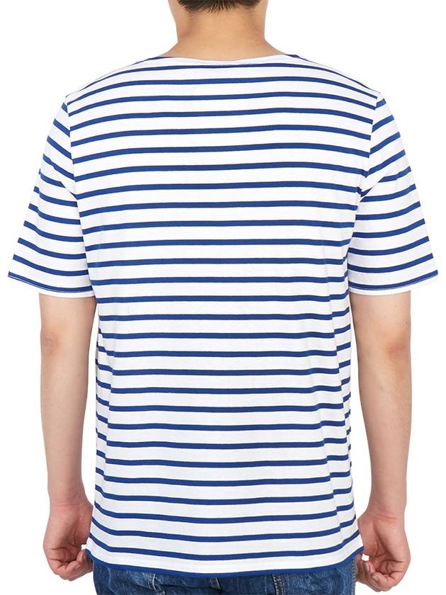 Levant Modern Striped Short Sleeve T-Shirt Blue - SAINT JAMES - BALAAN 6