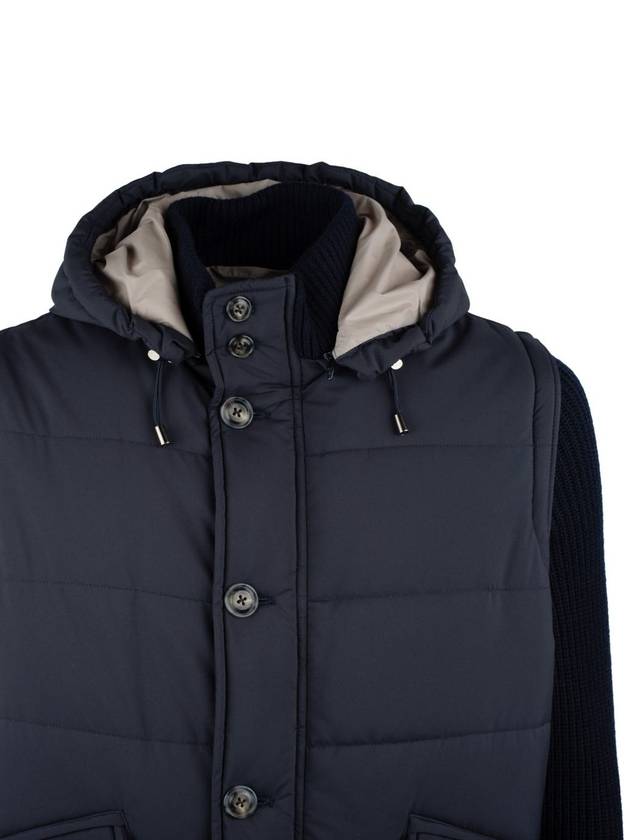 Barba Blue Jacket With Removable Knit Sleeves - BARBA - BALAAN 3