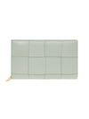 Intrecciato Zipper Around Long Wallet New Sage - BOTTEGA VENETA - BALAAN 1