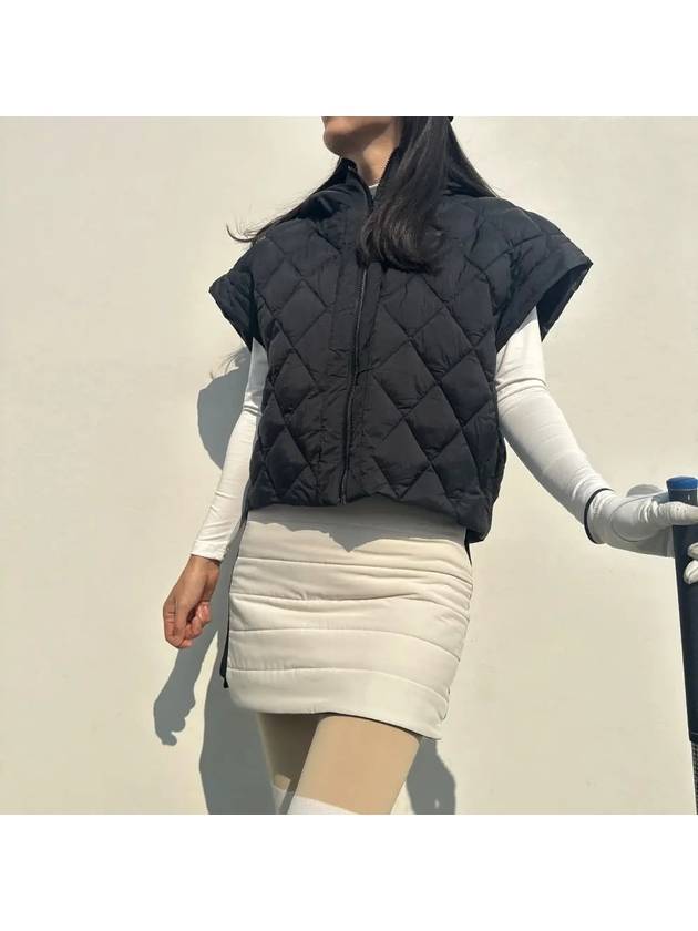 lightweight padded vest, cloud padded vest, short sleeves, wellon, quilting vest, rounding look - LOLOALLOY - BALAAN 5