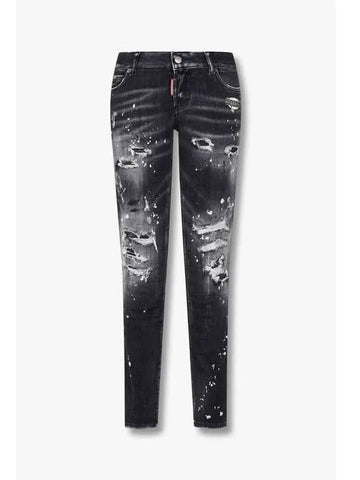 Women s Logo Decorated Jennifer Jean Washed Black - DSQUARED2 - BALAAN 1