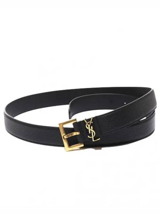 Monogram Square Buckle Belt Men s Waistband - SAINT LAURENT - BALAAN 1