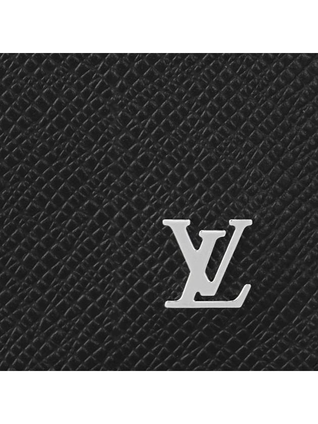 Pocket Organizer Taiga Leather Card Wallet Black - LOUIS VUITTON - BALAAN 6