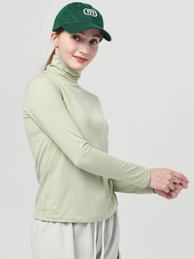 Functional Warm Span Mock Neck Soft Green T-shirt DO5232TS02-4 - DOYOUKNOWMC GOLF WEAR - BALAAN 5