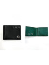 GG Interlocking Two Tone Half Wallet Black Green - GUCCI - BALAAN 2