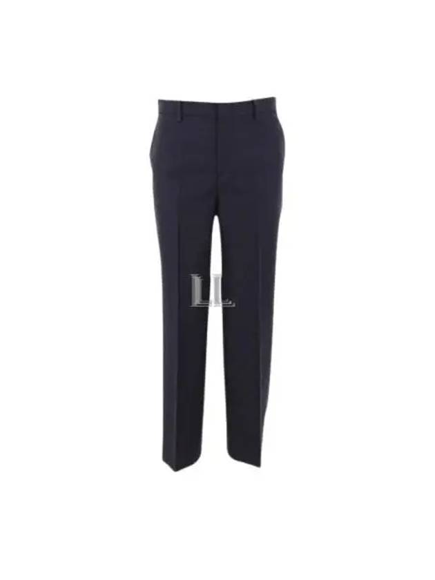 GG Wool Straight Pants Dark Blue - GUCCI - BALAAN 2