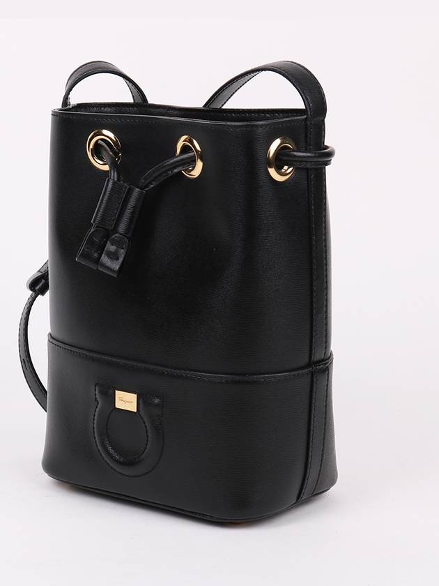 Ferragamo Black Gancini Mini Bucket Crossbody Bag - SALVATORE FERRAGAMO - BALAAN 3