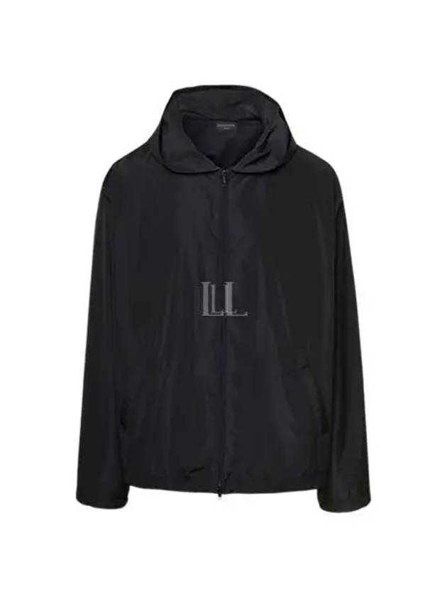 Logo Print Hooded Windbreaker Black - BALENCIAGA - BALAAN 2