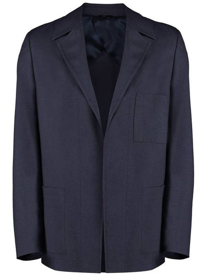 Single Breasted Wool Jacket Navy - FENDI - BALAAN 2