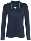 Golf Twinny Zip Mid Layer Long Sleeve T-Shirt Navy - J.LINDEBERG - BALAAN 2