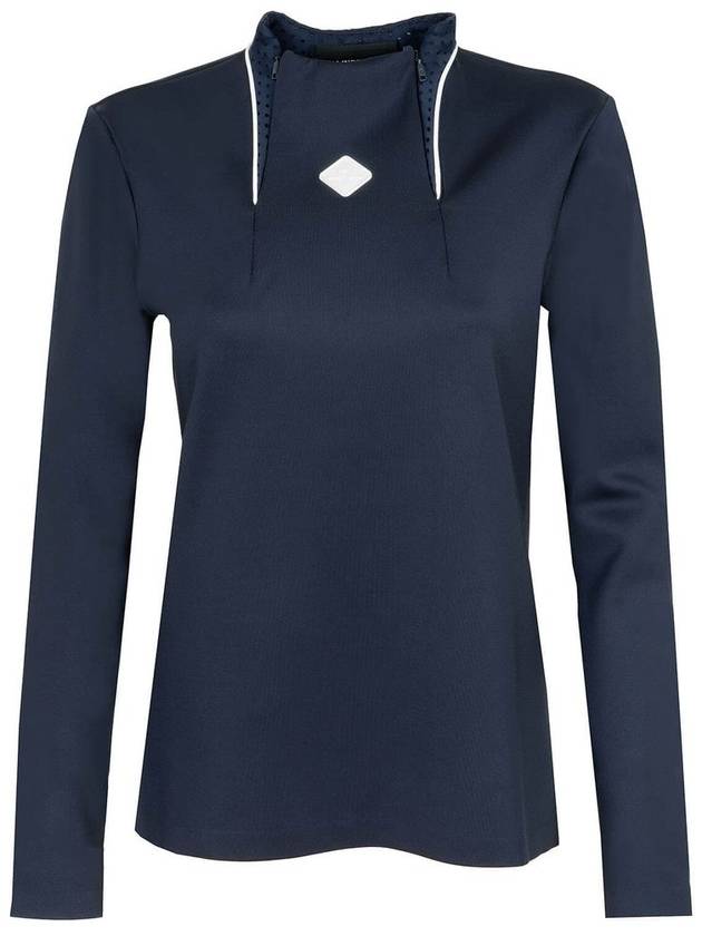 Golf Twinny Zip Mid Layer Long Sleeve T-Shirt Navy - J.LINDEBERG - BALAAN 2