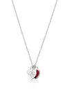 Women's Red Double Heart Tag Pendant Necklace Silver - TIFFANY & CO. - BALAAN 4